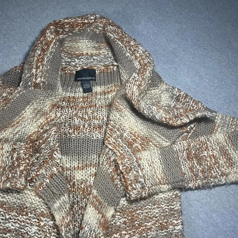Cynthia Rowley Woman’s Medium Open Front Marled Knit Cardigan Sweater  RN: 75343 - Picture 6 of 9